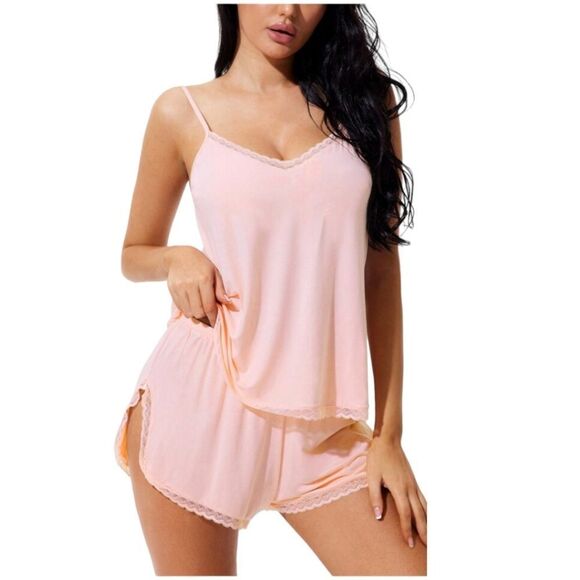 DAISY FUENTES Plus Size Sexy Lace V Neck Sleeveless Lounge Lingerie Short Set 2X - Picture 1 of 16